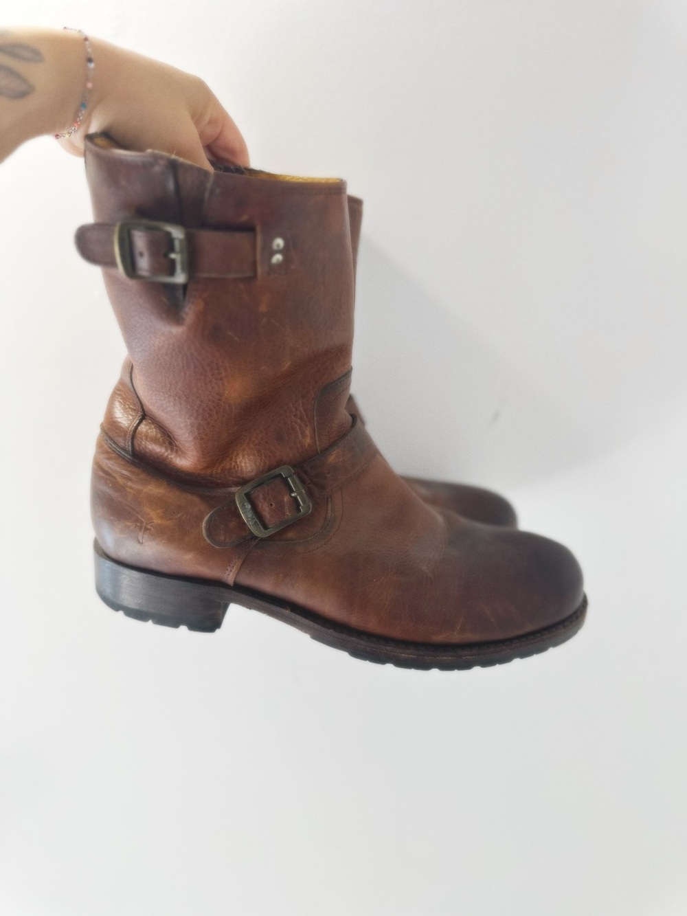 Men’s Frye Brown Leather Engineer Boots